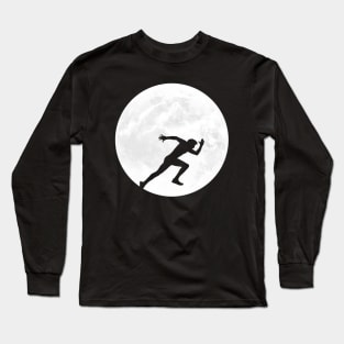 Runner Silhouette in Full Moon Long Sleeve T-Shirt